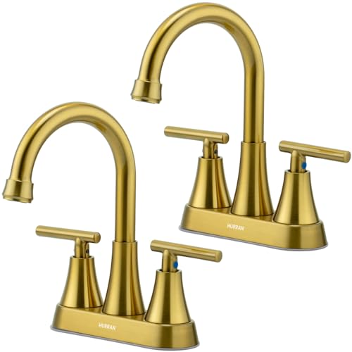4 inch Matte Black 2-Handle Centerset Bathroom Sink Faucet with Pop-up Drain C735