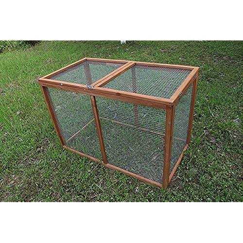 Wooden Chicken Coop Rabbit Hutch with Mesh Run E78521