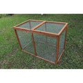 Wooden Chicken Coop Rabbit Hutch with Mesh Run E78521