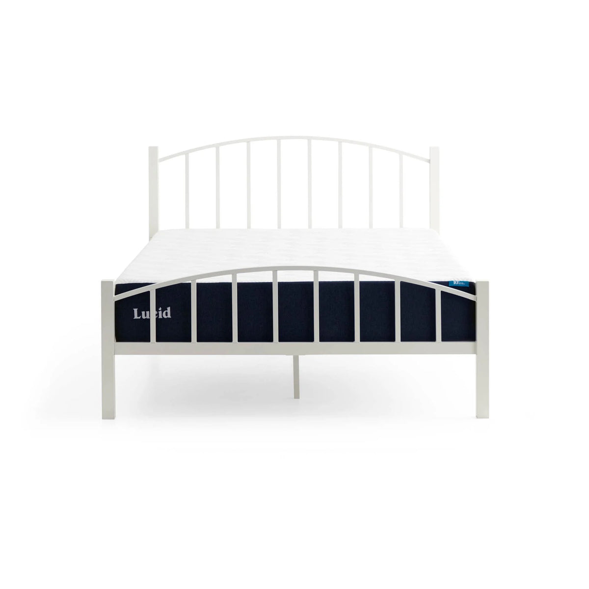 Black Metal Queen Platform Bed X169