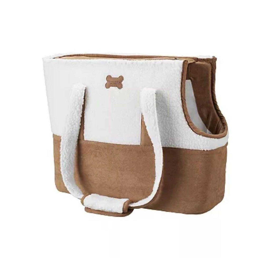 Faux Suede & Sherpa Pet Carrier U65311