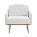 White PU Leather High-Back Accent Chair O2721