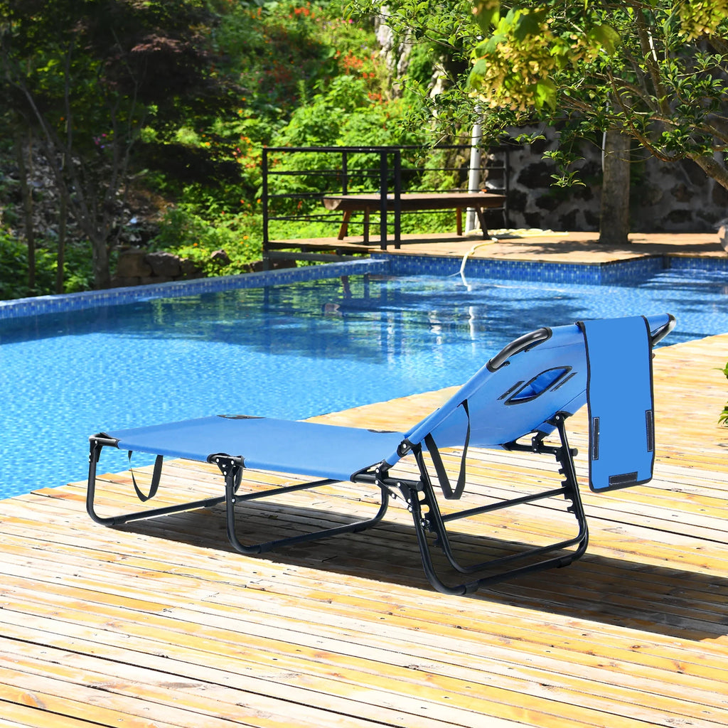 Beach Chaise Lounge Chair with Face Hole Pillows Z8277
