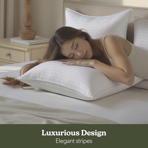 Down Alternative Cotton King Size Set of 2 Bed Pillows D799