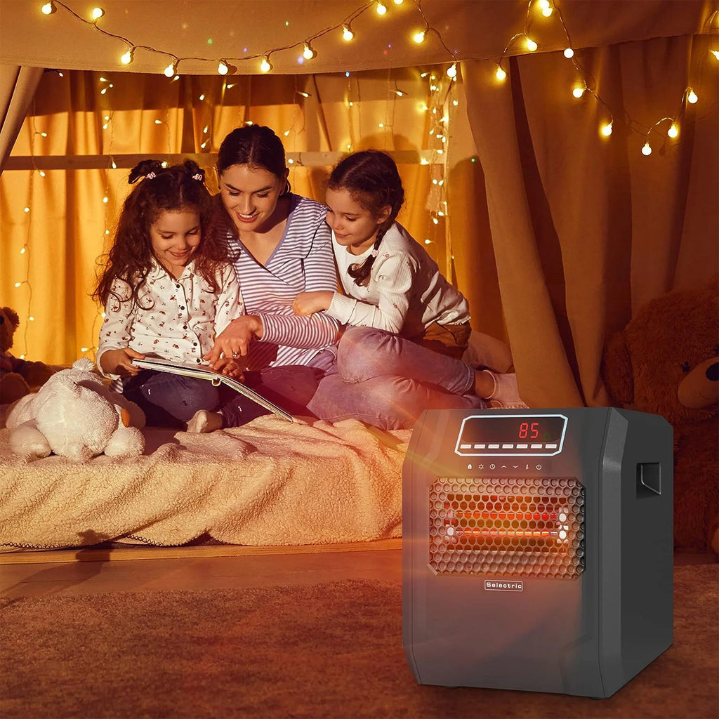 Black Electric Radiant Space Heater 2 Pack D542995