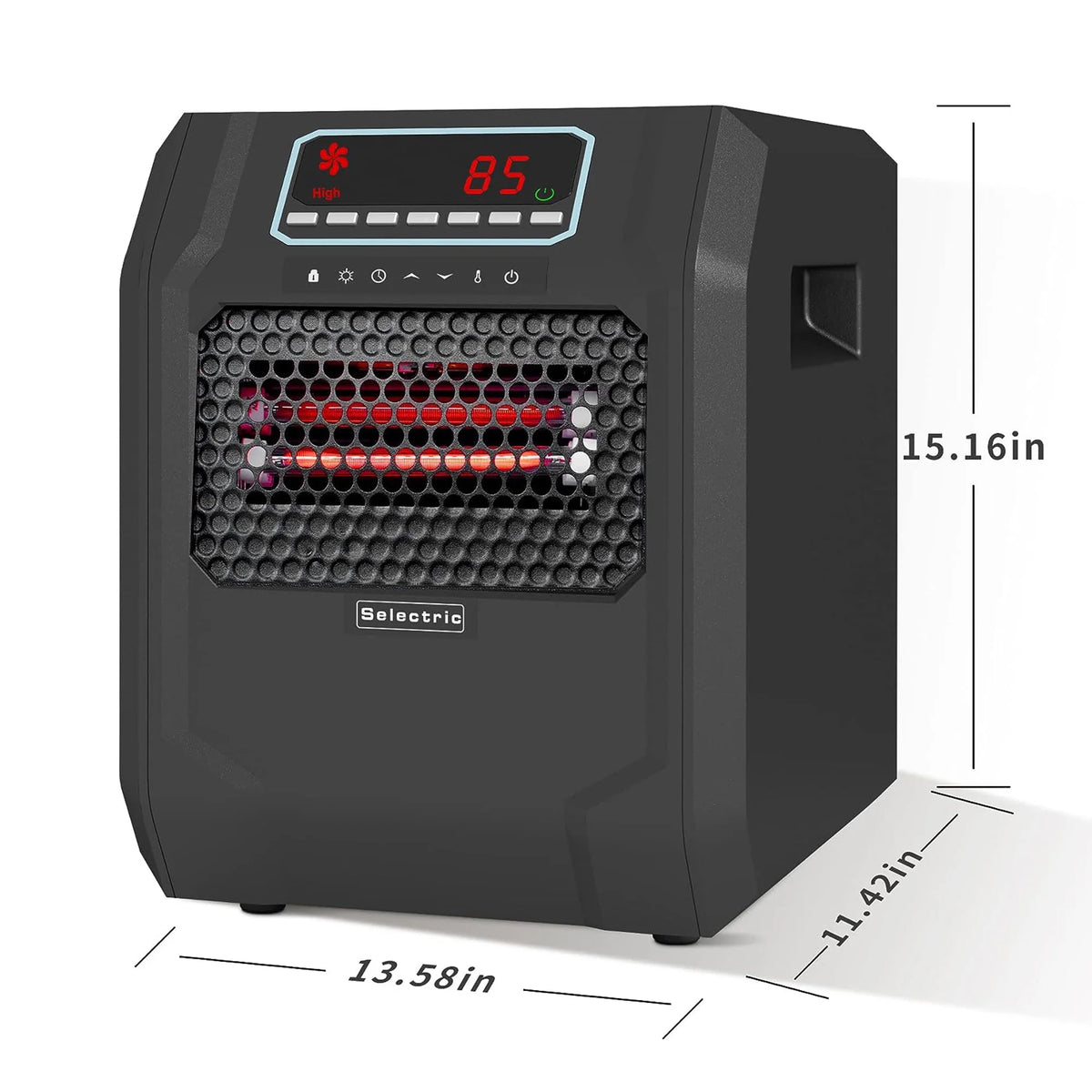 Black Electric Radiant Space Heater 2 Pack D542995