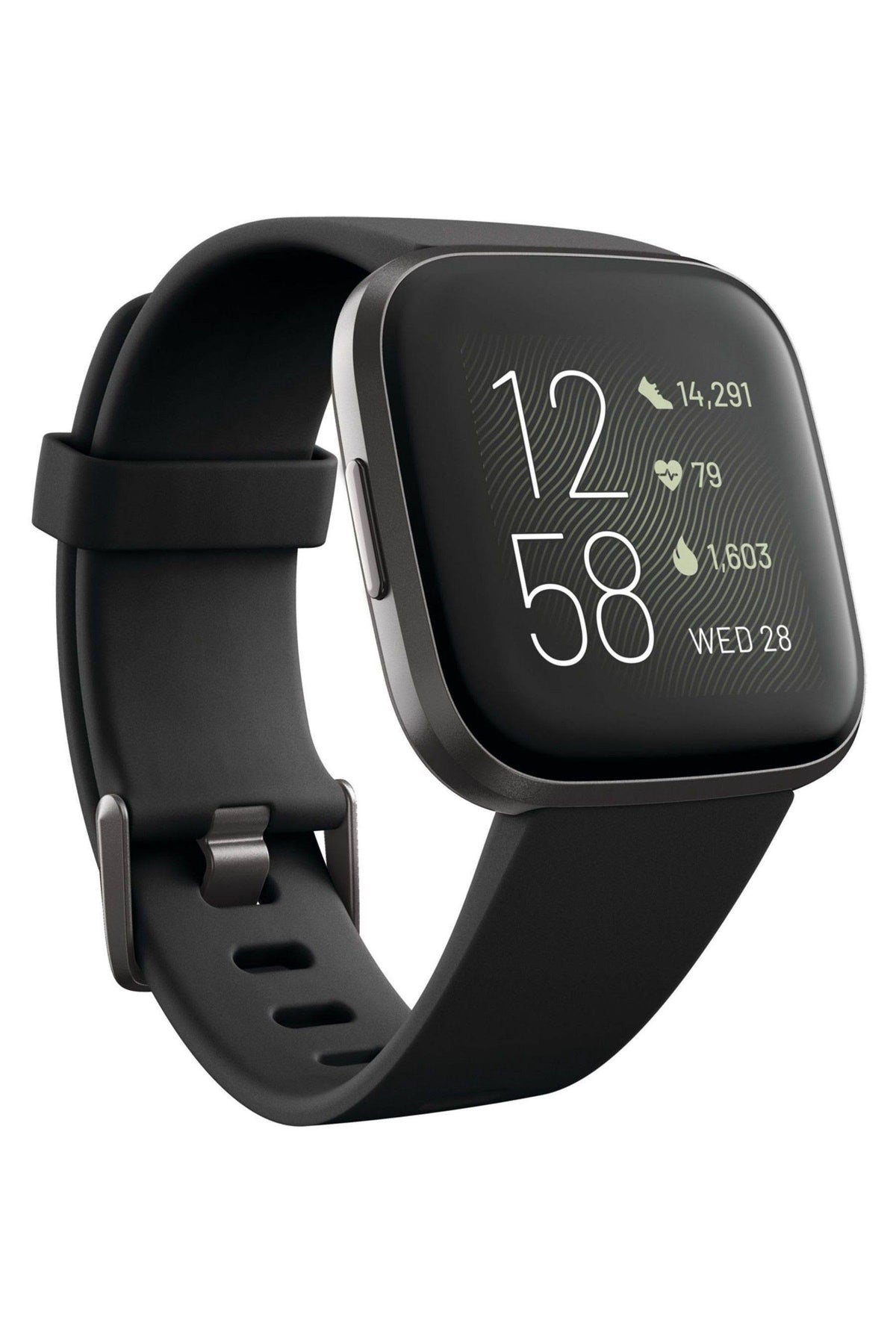 Black 40mm Aluminum Smartwatch with Silicone Band B54596