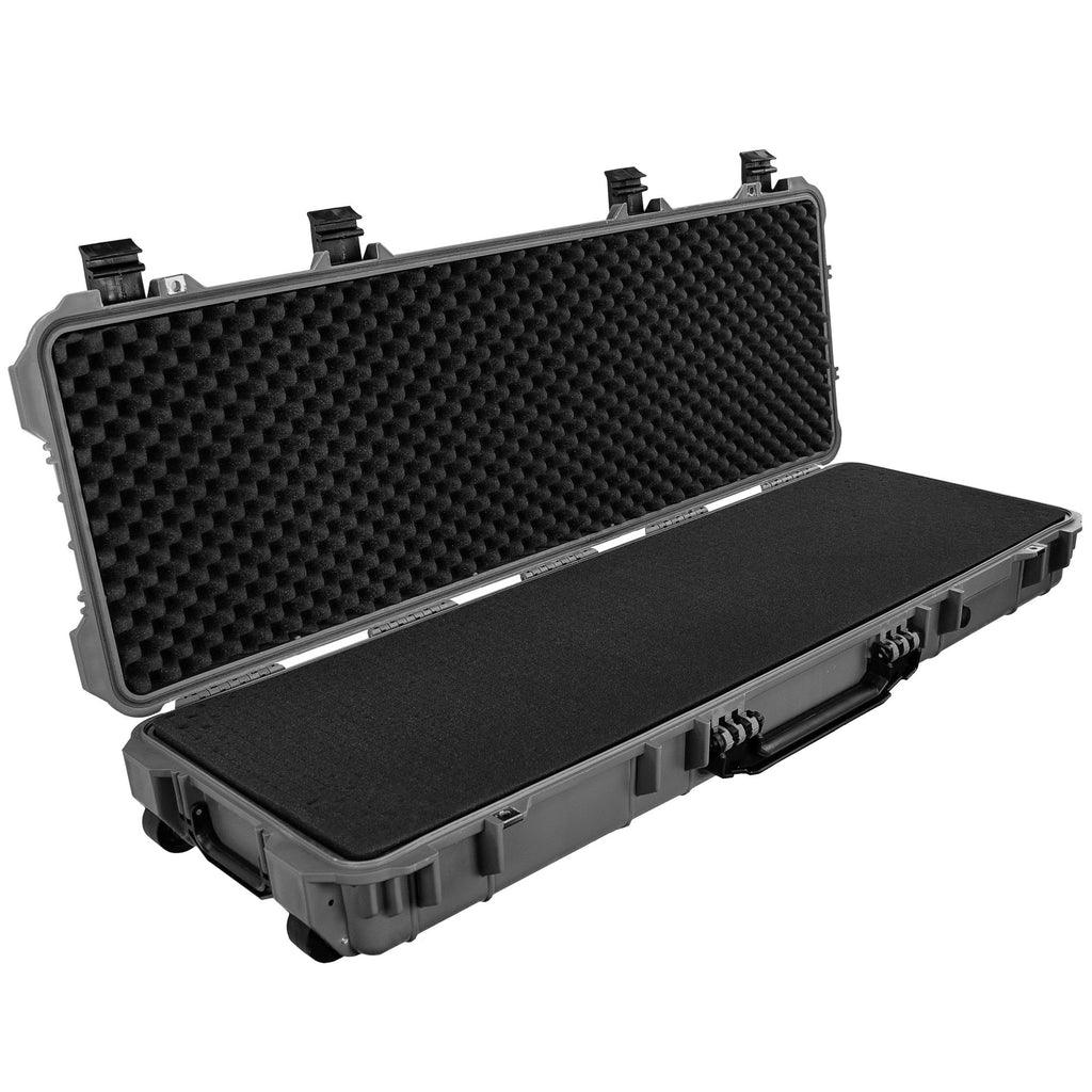 38" Inch Roller Hard Case with Foam, Waterproof & Crushproof, Gray A24462