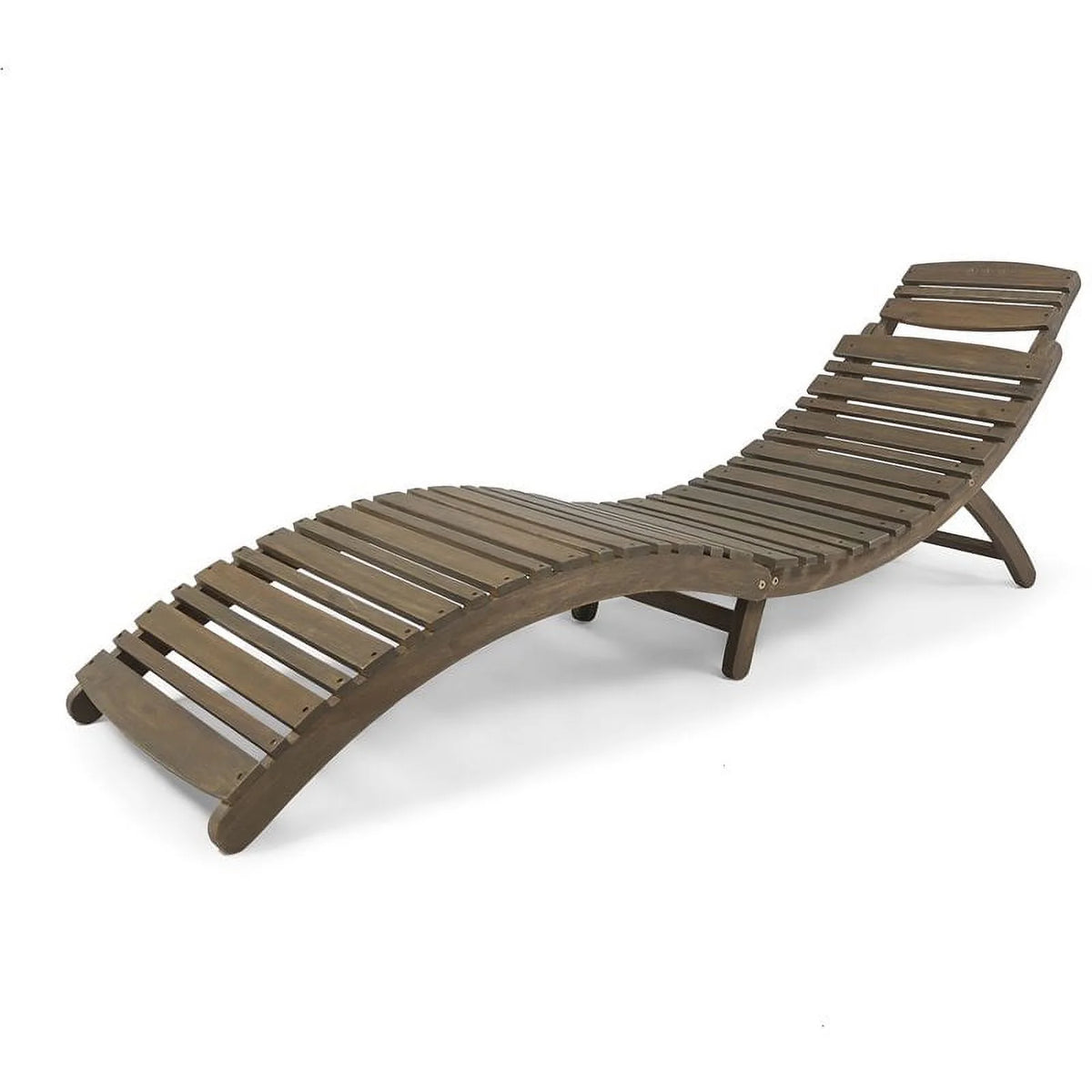 Acacia Wood Foldable Chaise Lounge Z683
