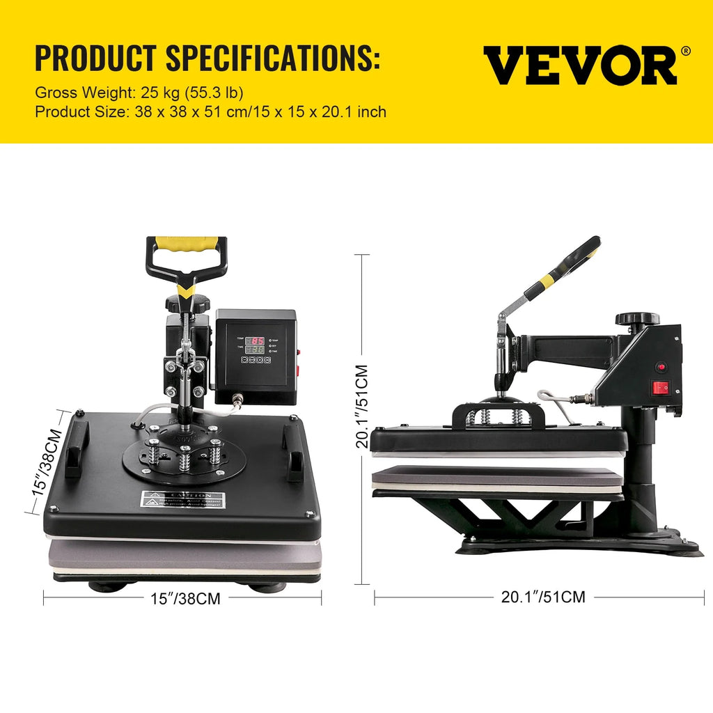 12 x 15 inch 5 in 1 Heat Press Machine M489025