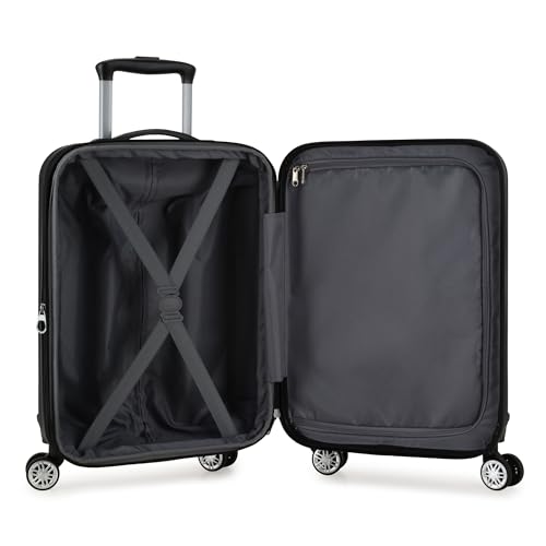 Expandable Hardside Spinner Luggage, Black, 21" Carry-on H193825
