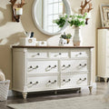 Antique White 7 Drawer Wood Dresser S69090