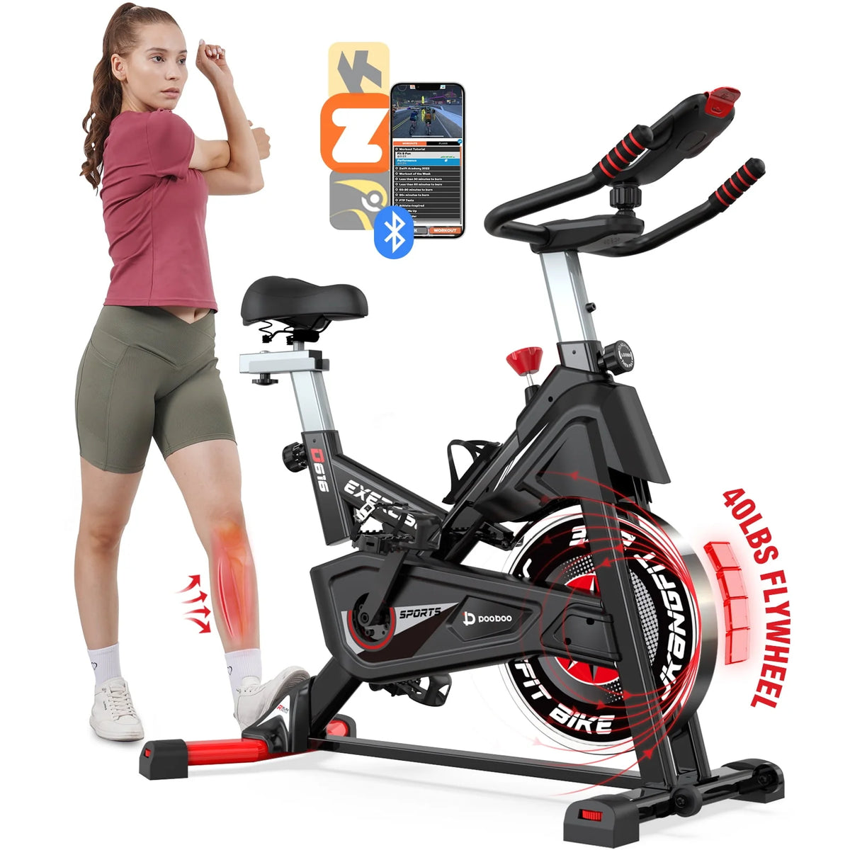 Indoor Cycling Bike with Silent Magnetic Resistance N589