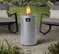 28-inch Tall Propane Gas Outdoor Fire Pit, Matte Black L5801