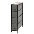 Narrow 4 Fabric Drawers Dresser Q222447