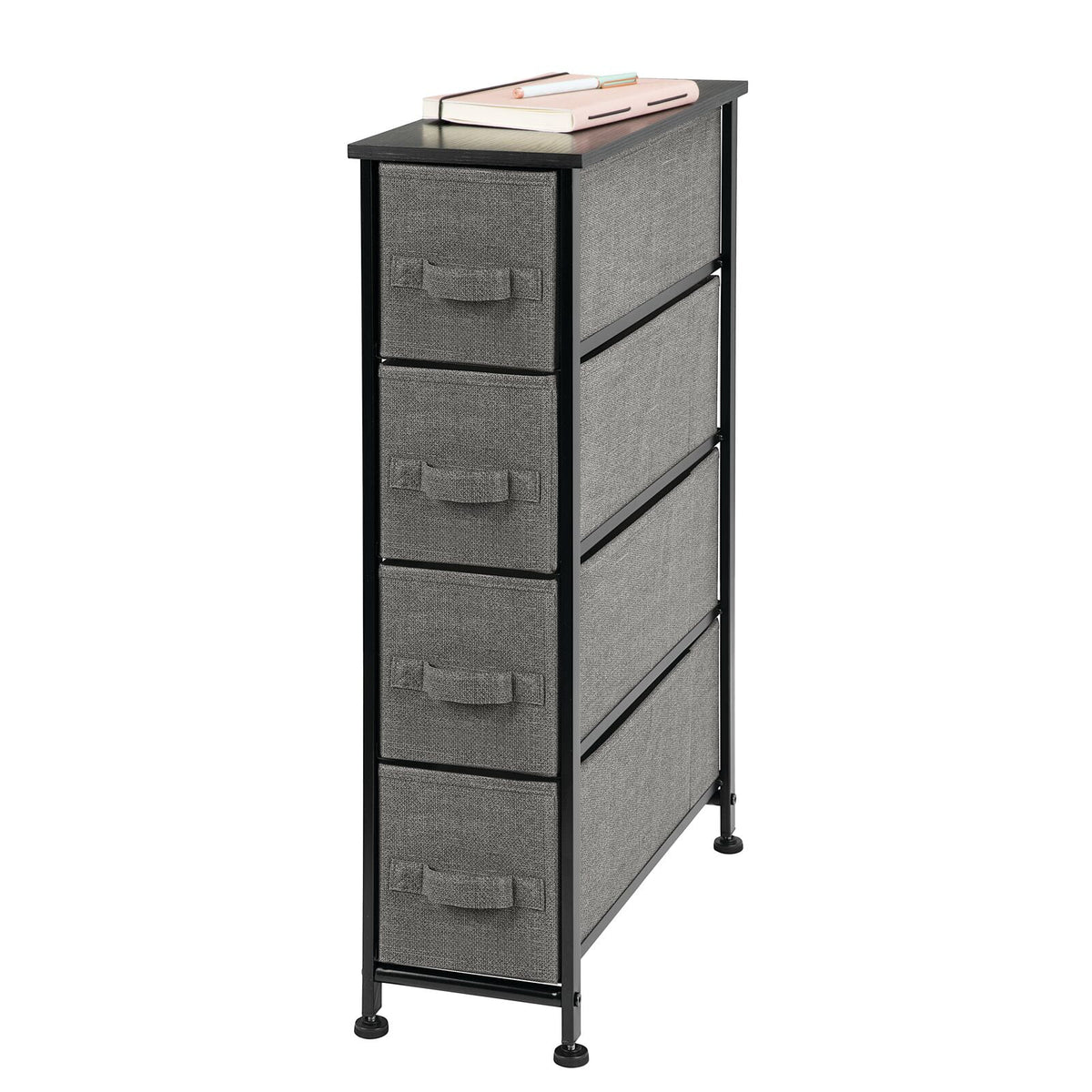 Narrow 4 Fabric Drawers Dresser Q222447
