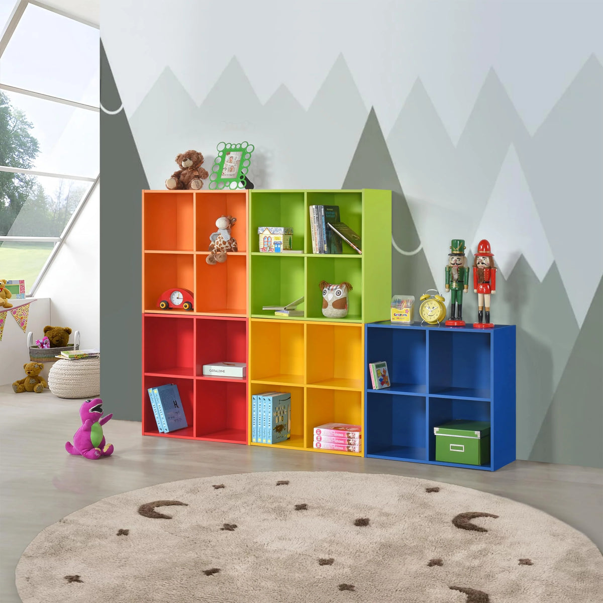 4 Cube Storage Organizer Book Shelf A235