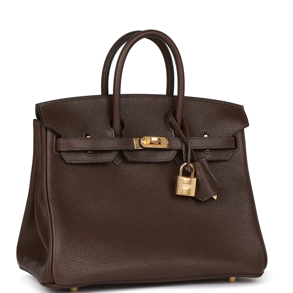 Birkin 25 Ebene Barenia Faubourg Gold Hardware R225