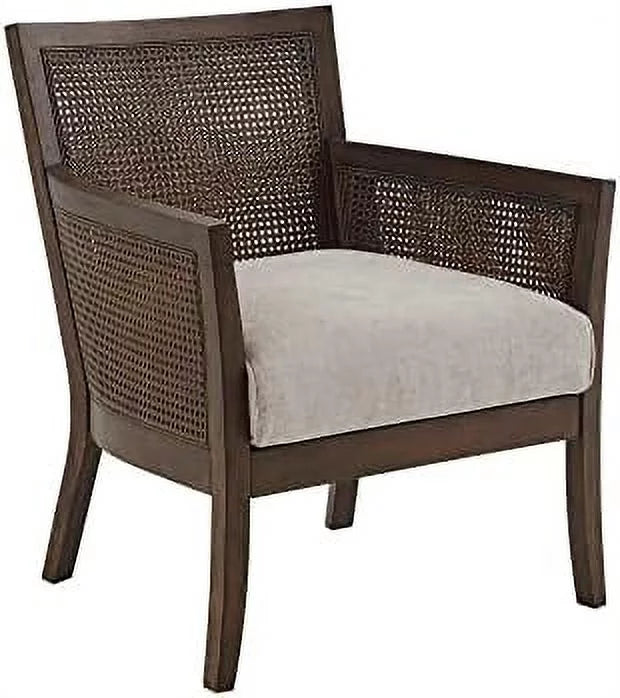 Tan Upholstered Accent Chair with Foam Seat Cushion B7432