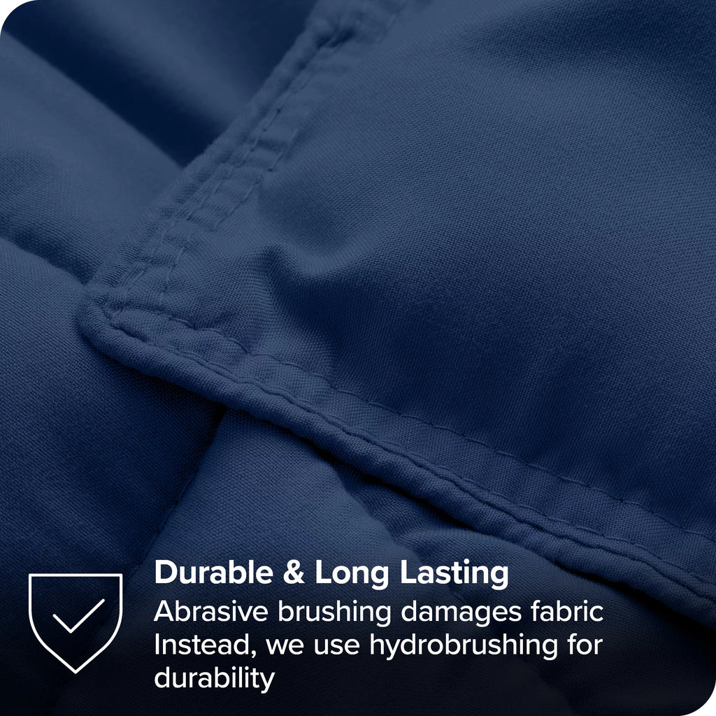 Queen Dark Blue Down Alternative Comforter Set D669