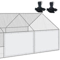 Waterproof 11.5 x 6.6 ft Chicken Coop Cover with 50 Pcs Ball Bungees Cords T7926