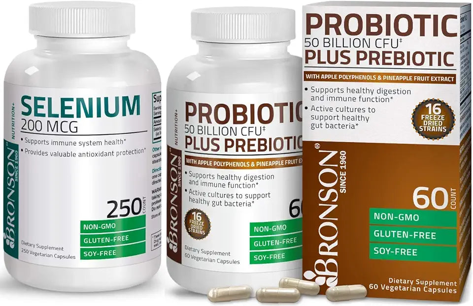 Probiotic 50 Billion CFU Prebiotic Selenium 200 Mcg R1339