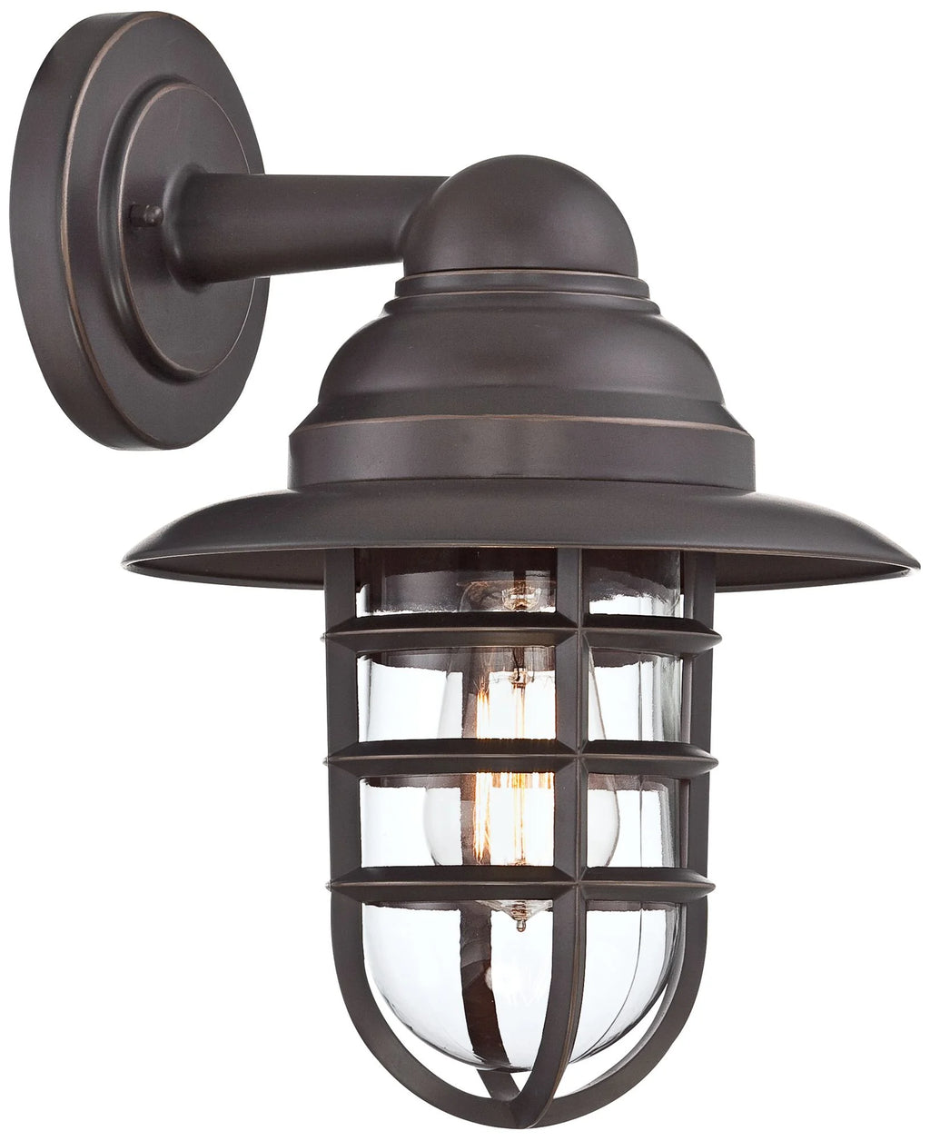 Galvanized Clear Glass Outdoor Wall Light Fixture K4979