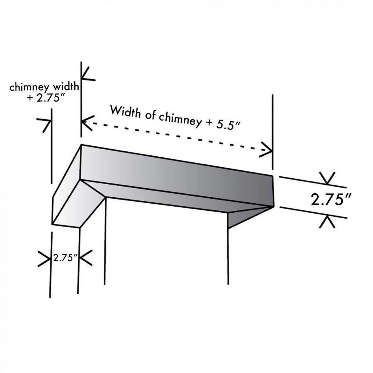 Vented Crown Molding Profile 6 for Wall Mount Range Hood I16857