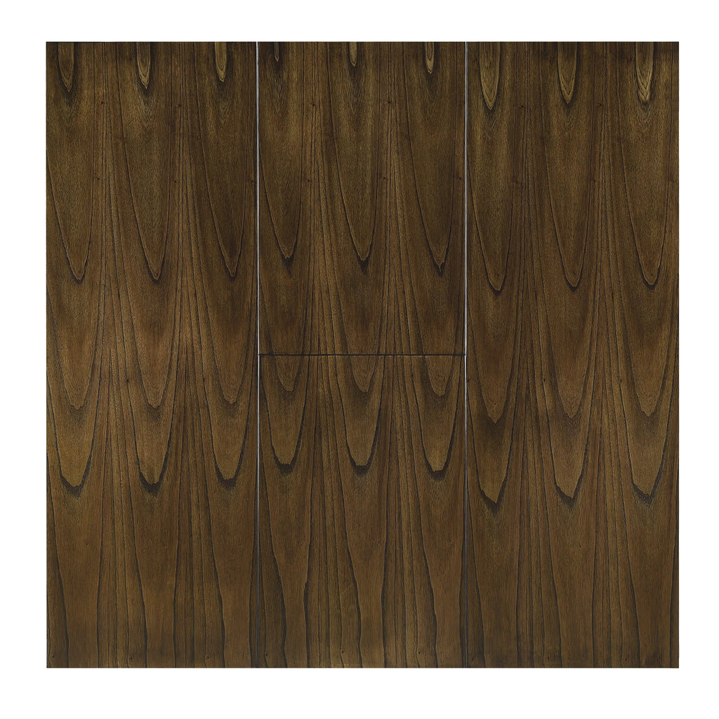 Brown Finish Wood Dining Table with Display Shelf Y4547