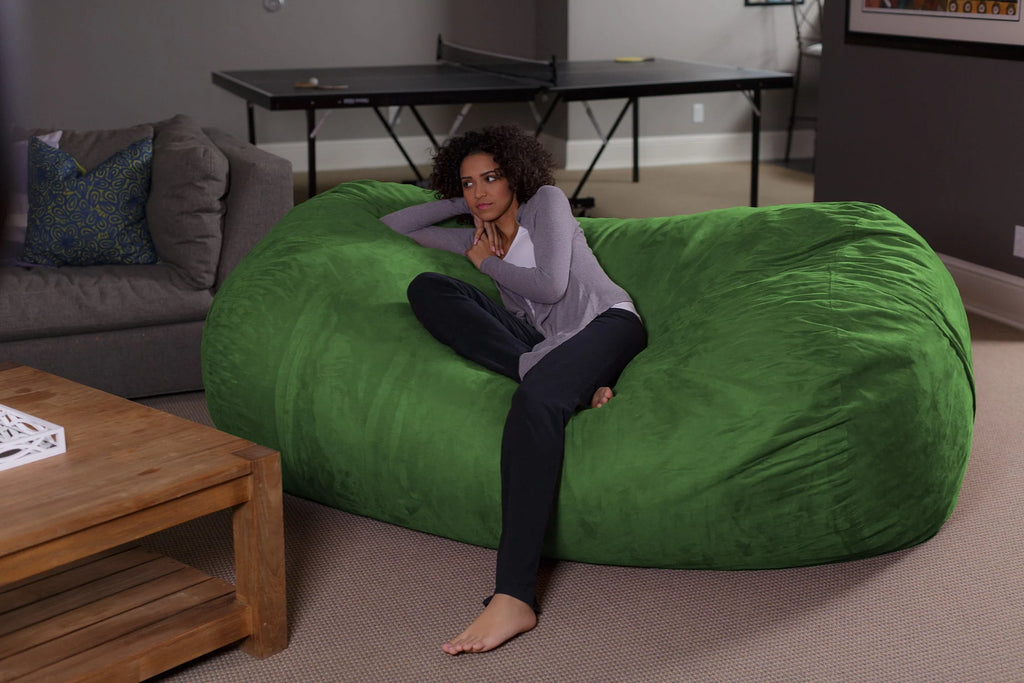 Charcoal 7.5 ft Memory Foam Bean Bag Chair Z781