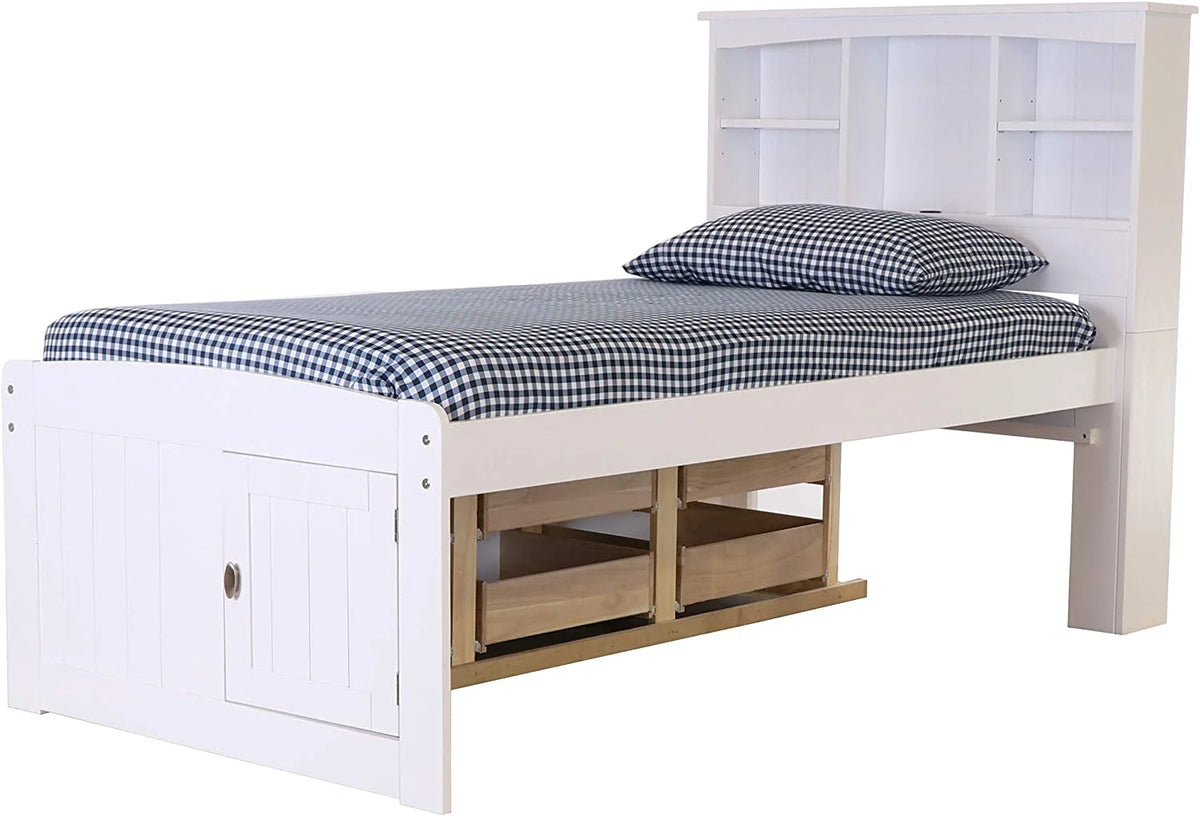 Full Size Bed Frame with Headboard and 6 Drawers K63260