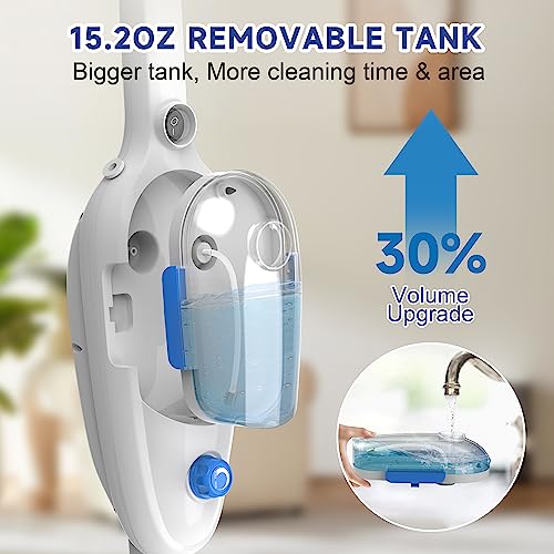 Lightweight Steam Mop with Adjustable Steam Modes and 2 Washable Pads N34248