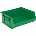 Green Plastic Stacking Bin, Lot of 6 M490998