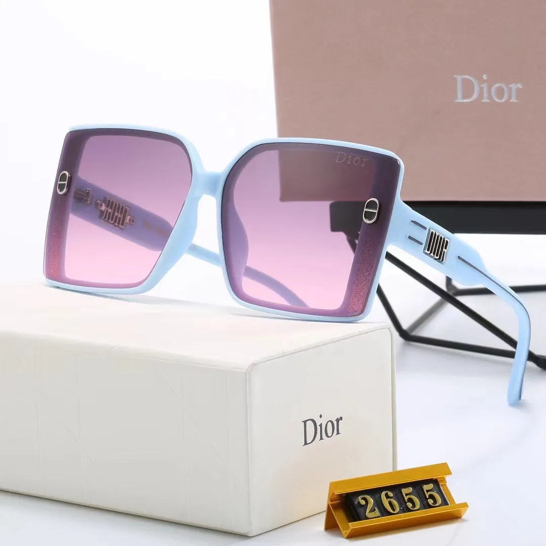 Fashion CD Letter Temple Stripe Sunglasses A3268