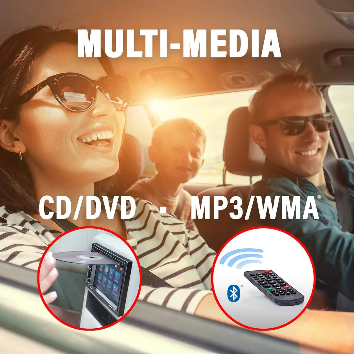 2 Din Bluetooth Touchscreen Car Stereo System C40196