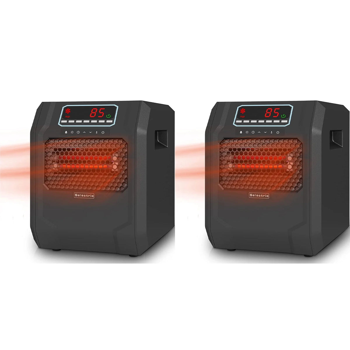 Black Electric Radiant Space Heater 2 Pack D542995