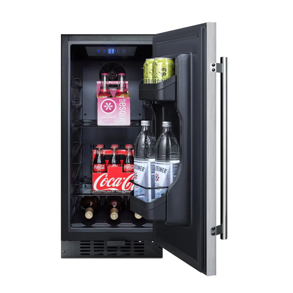 15-Inch 3.0 Cu. Ft. Outdoor Rated Compact Refrigerator - Stainless Steel T80476