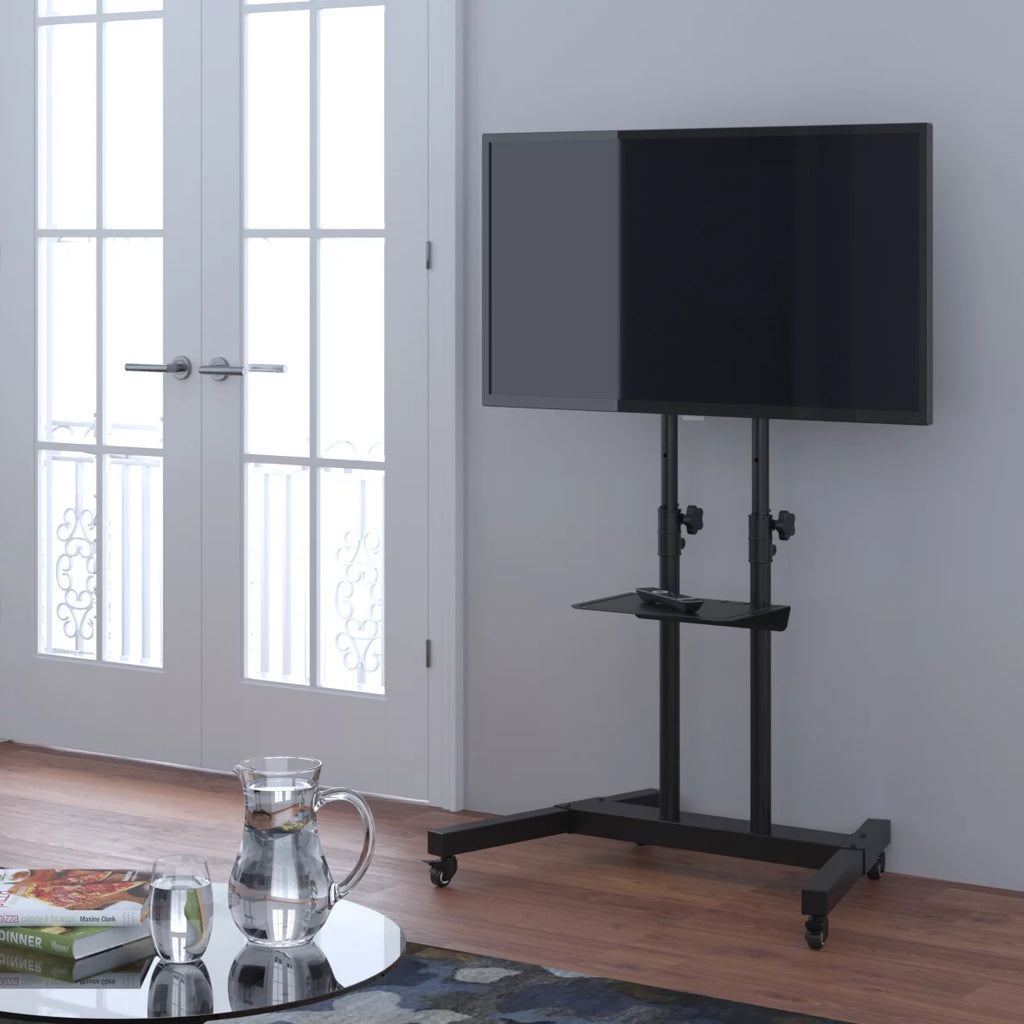 Black Rolling TV Cart for 32 to 65 inch TVs Z687