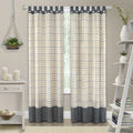 Plaid Tattersall Window Curtains 63 in. Long J386