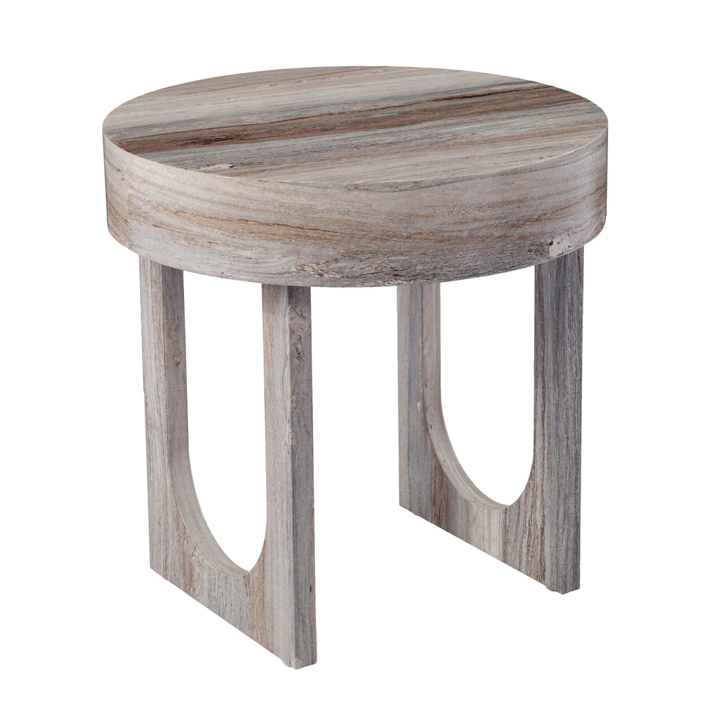Round Faux Marble End Table E8540