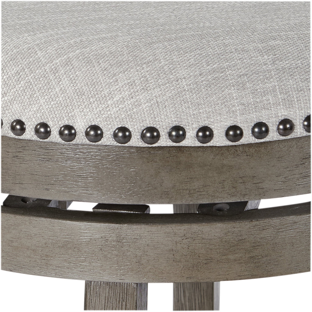 Antique Grey Backless Swivel Stool 2-Pack M14890