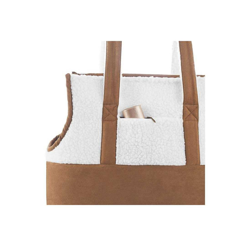 Faux Suede & Sherpa Pet Carrier U65311