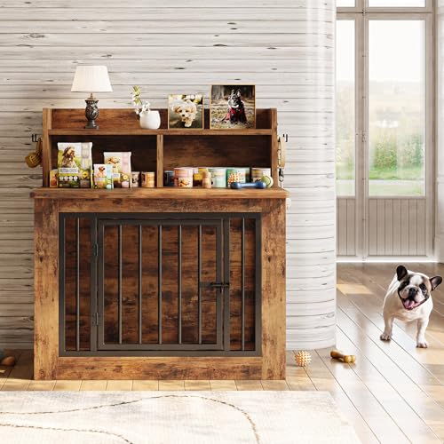 Extra Large Wooden Dog Crate with Storage D684