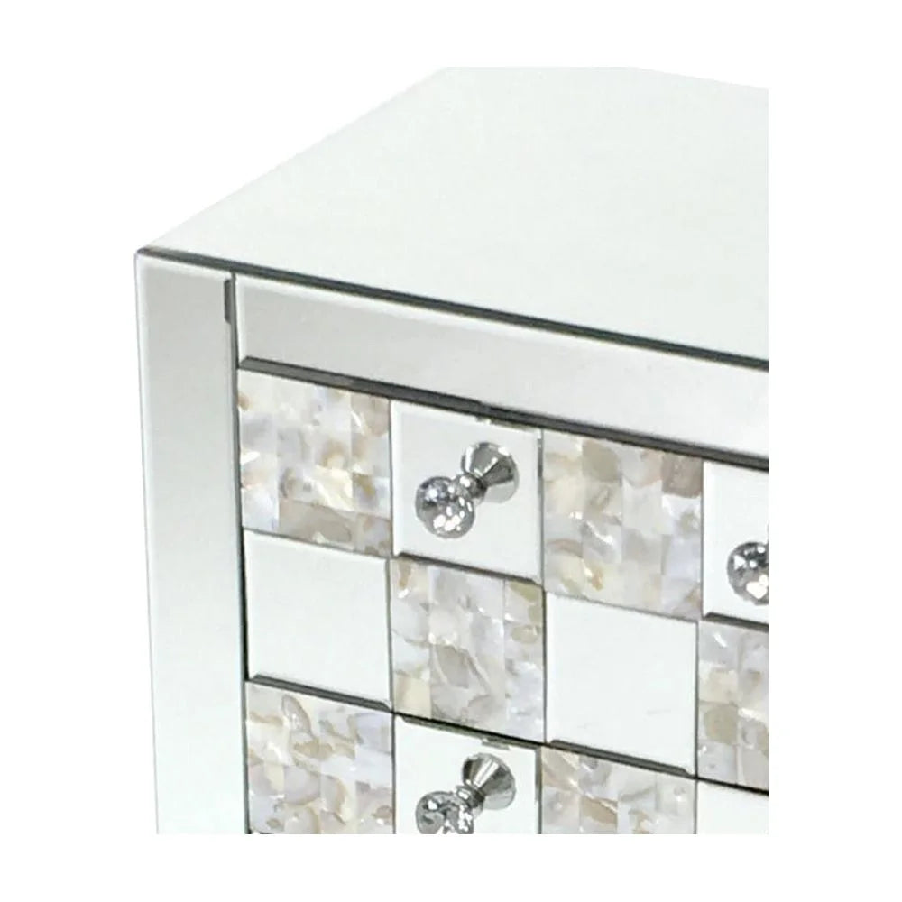 26 inch 3 Drawer Chest with Mirror Inlay Y7672
