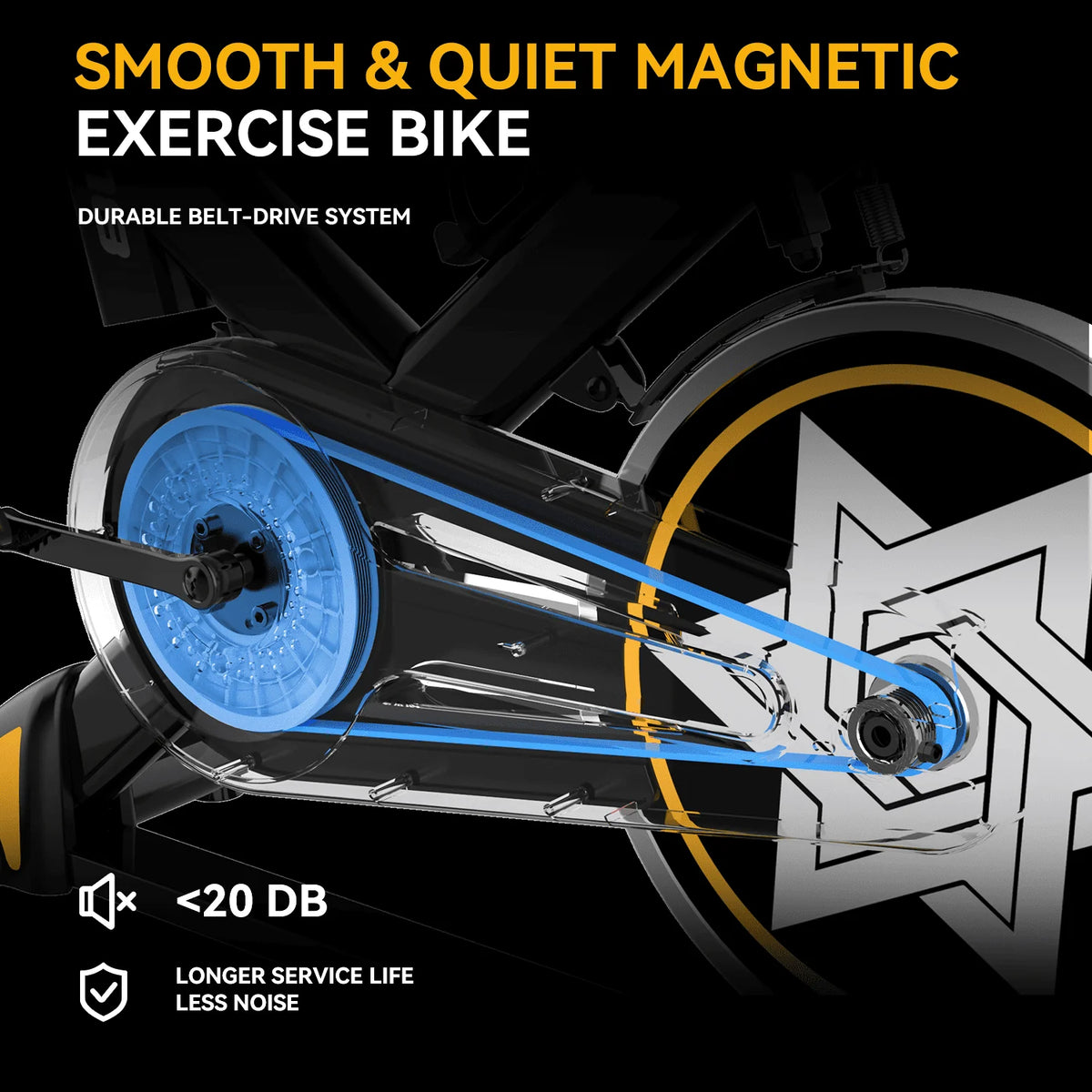 Indoor Cycling Bike with Silent Magnetic Resistance N589