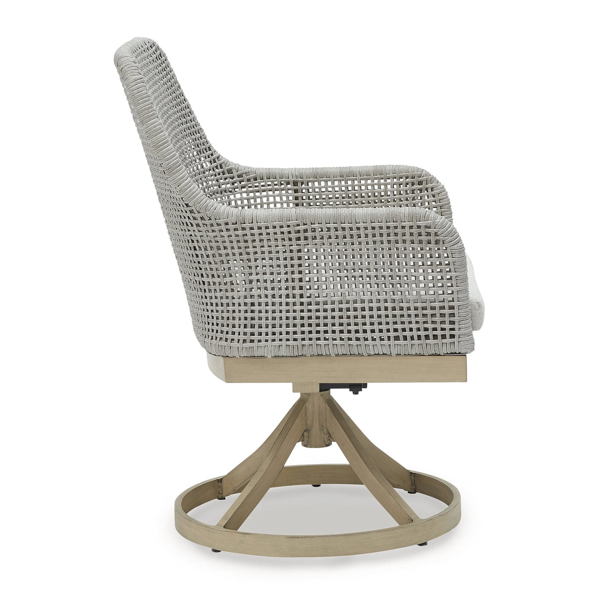 Gray Outdoor Swivel Dining Chair, Set of 2 H186