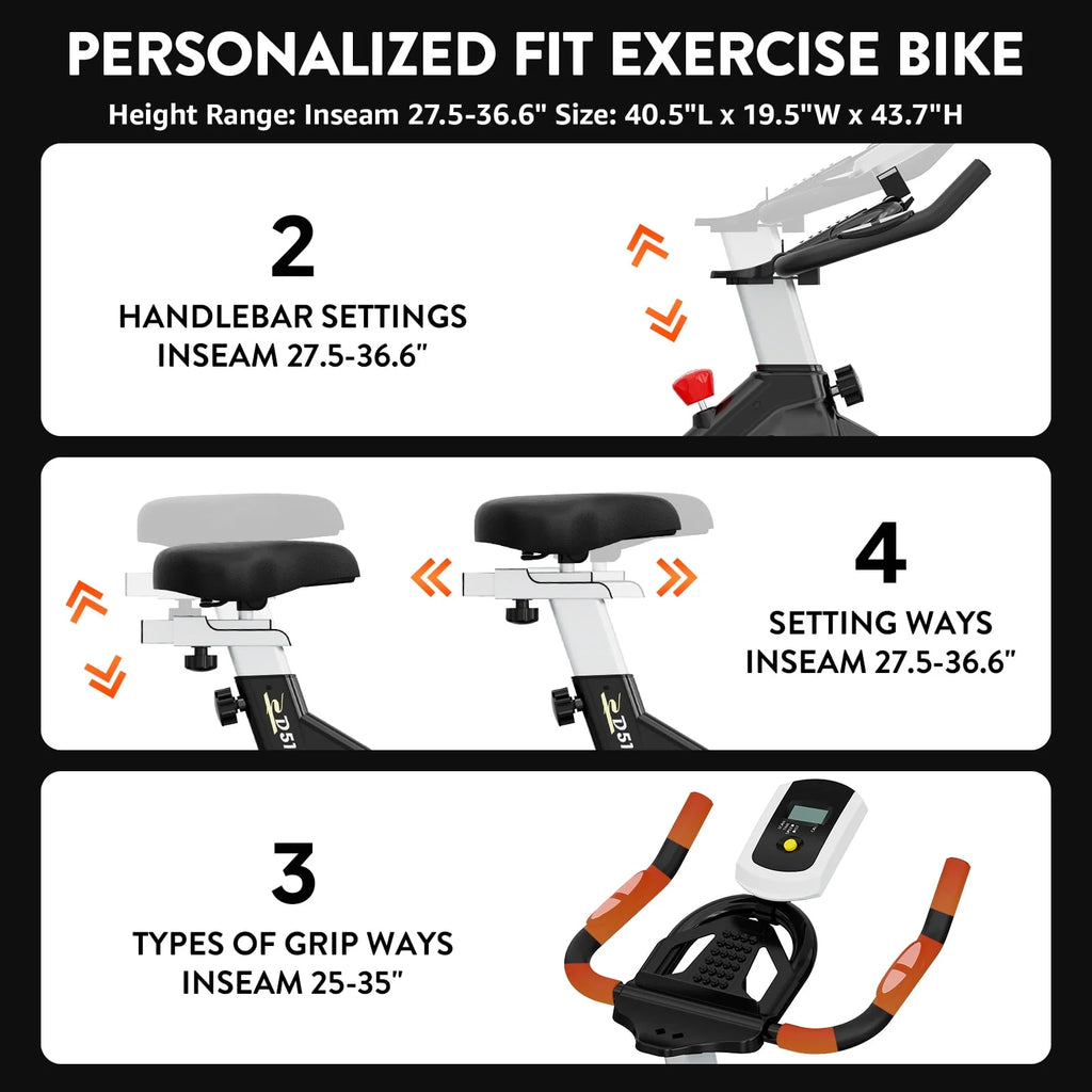 Indoor Cycling Bike with Silent Magnetic Resistance N589