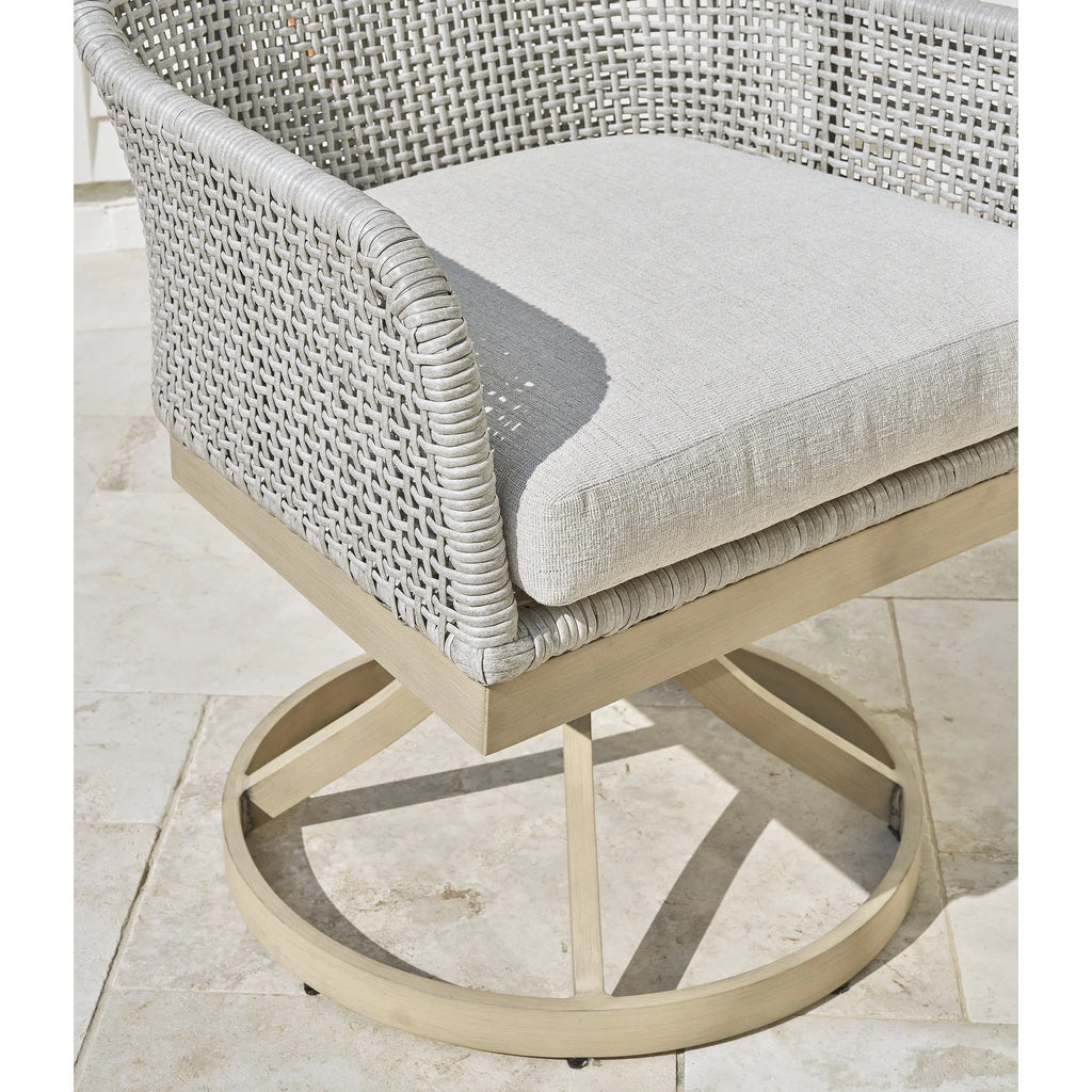 Gray Outdoor Swivel Dining Chair, Set of 2 H186
