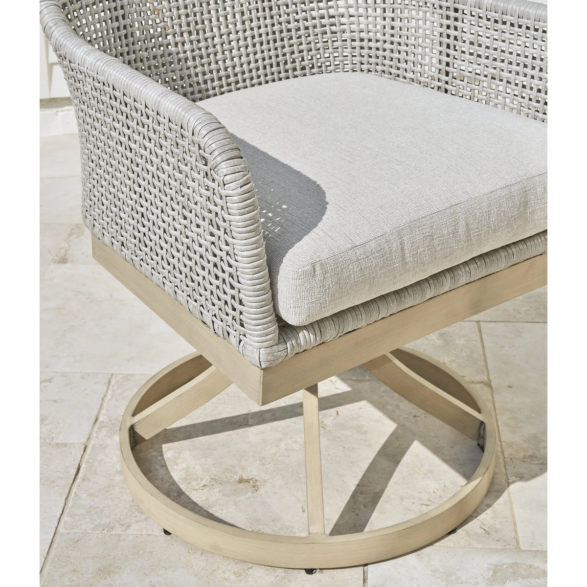 Gray Outdoor Swivel Dining Chair, Set of 2 H186