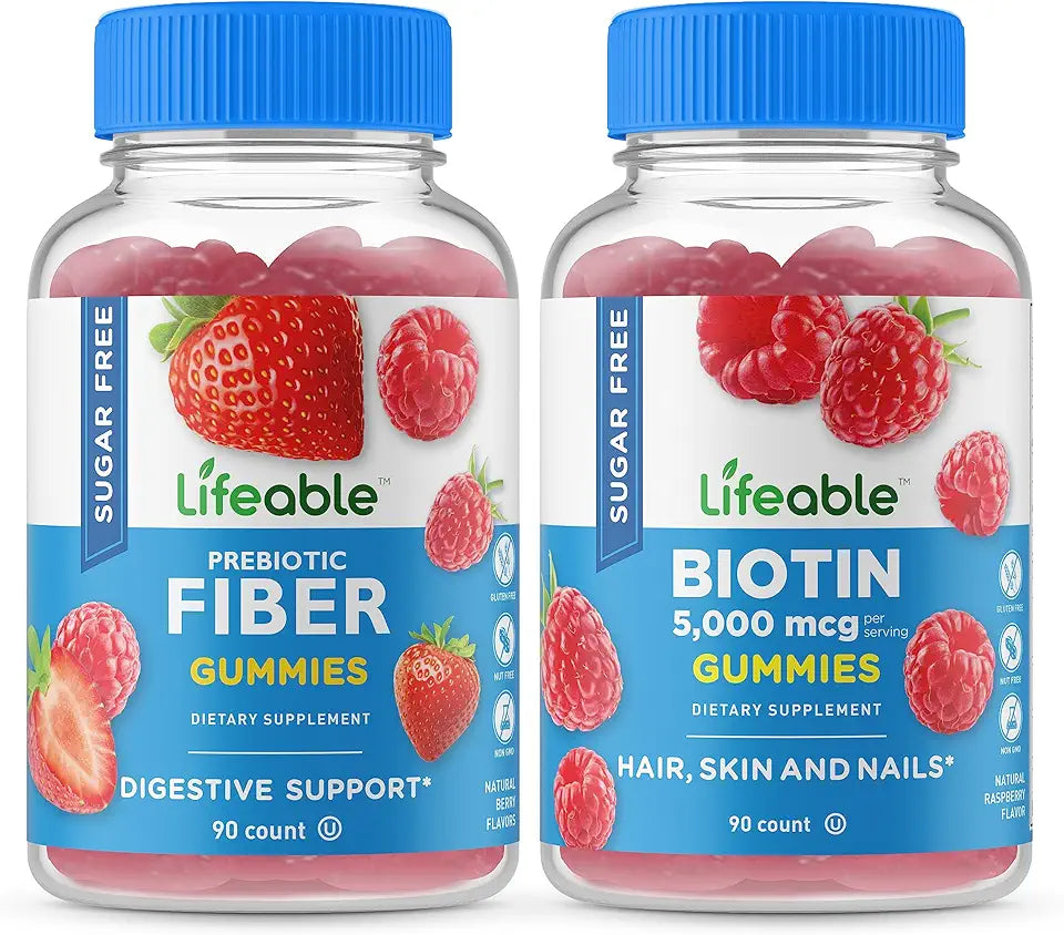 Sugar Free Prebiotic Fiber + Biotin Gummies T486